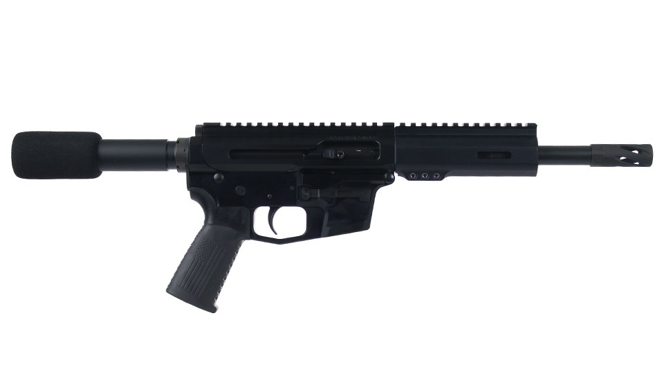 BC-10MM| 10MM Right Side Charging Complete Pistol | 7.5" Parkerized M4 Barrel | Blowback Gas System | 1:16 Twist | Billet Lower | MLOK Split Rail