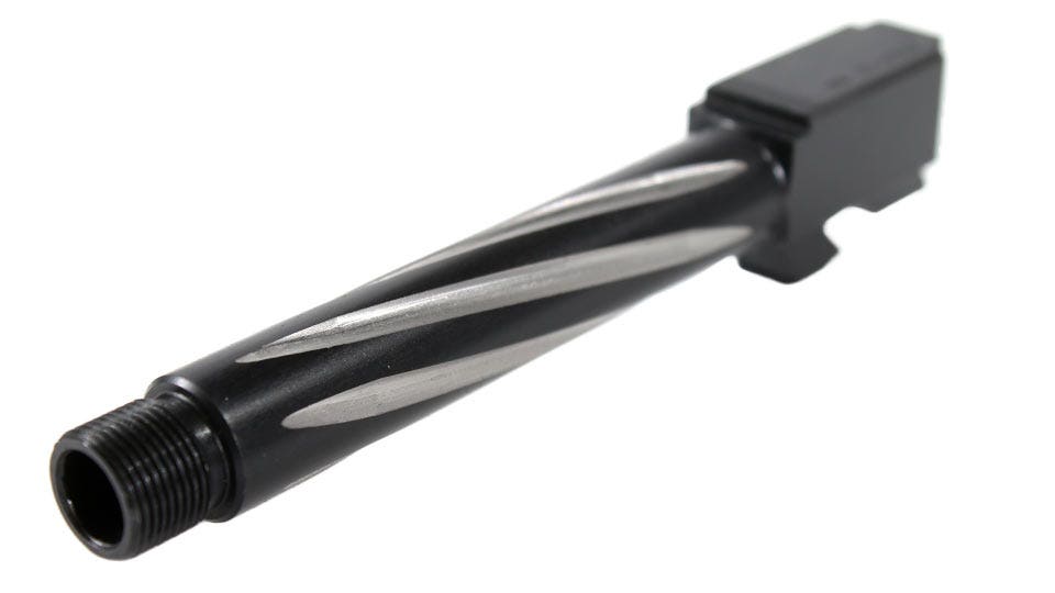 Bear Creek Arsenal Barrel for Grizzly 101 & Glock 17 | 9MM | 416R SS Bear Claw Fluted | Threaded