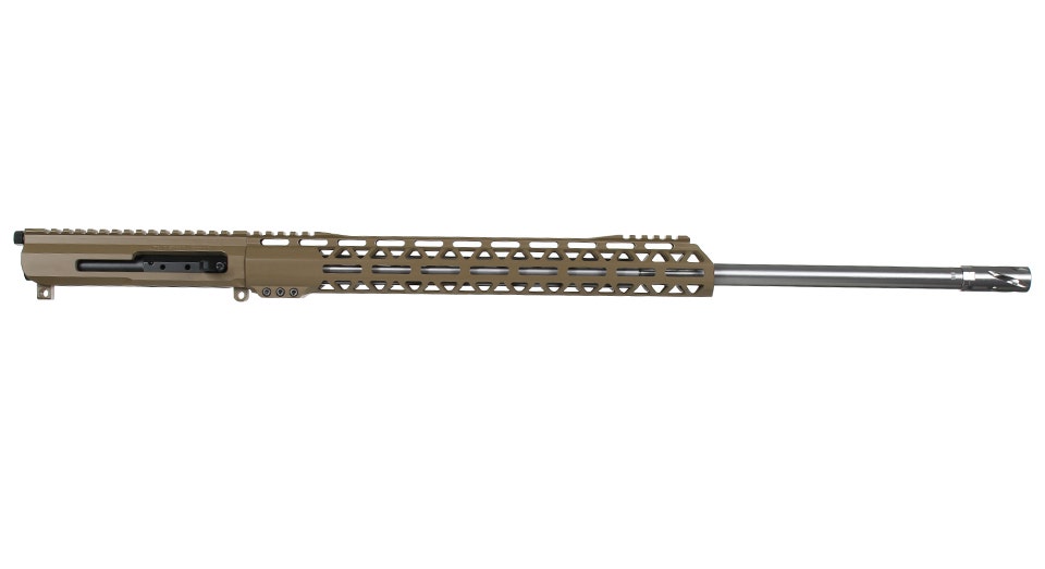 BC-15 | .22 ARC Flat Dark Earth Cerakote Right Side Charging Complete Upper Assembly | 24" Stainless Heavy Barrel | 1:7 Twist | Rifle Length Gas System | MLOK Split Rail