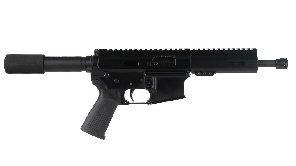 .22 Long Rifle Right Side Charging Pistol | 7.5" Parkerized Heavy Barrel | 1:16 Twist | Forged Lower | MLOK Split Rail