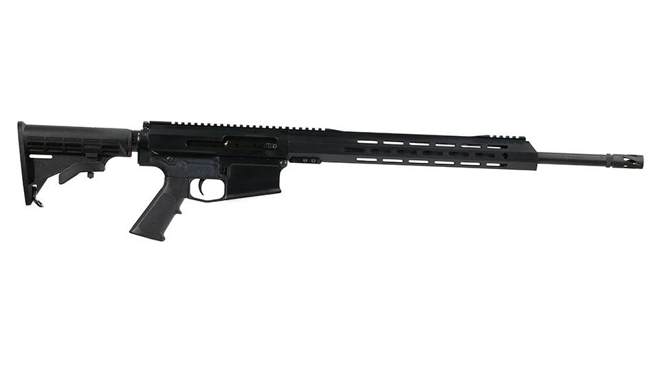 BC-10 | .243 Right Side Charging Forged Rifle | 20" Parkerized Heavy Barrel | 1:8 Twist | Rifle length Gas System | 15" MLOK Split Rail | No Magazine