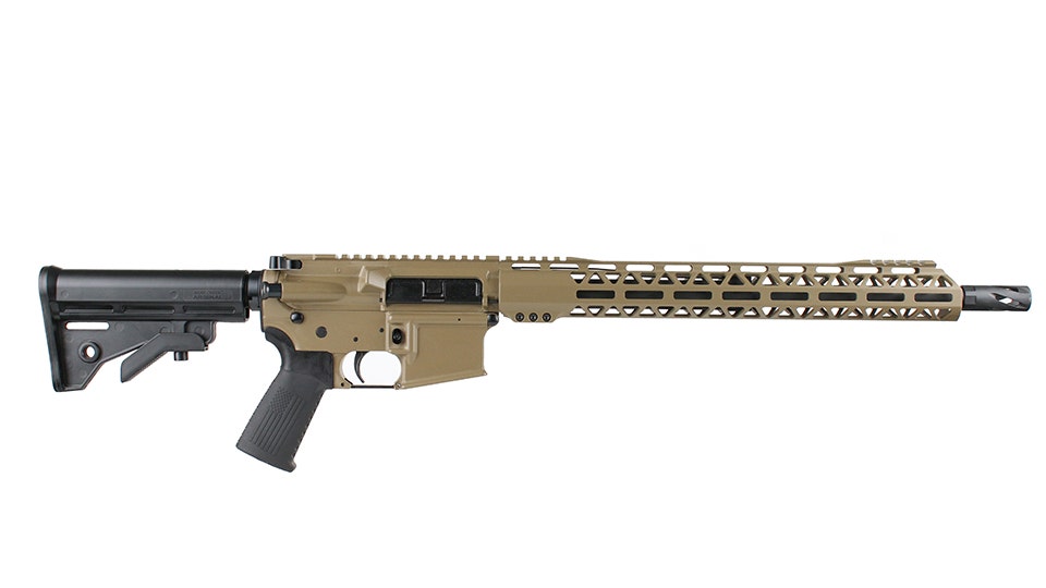 BC-15 | .458 SOCOM Flat Dark Earth Cerakote Rifle | 16" Parkerized Heavy Barrel | 1:14 Twist | Forged Lower | Carbine Length Gas System | MLOK Split Rail
