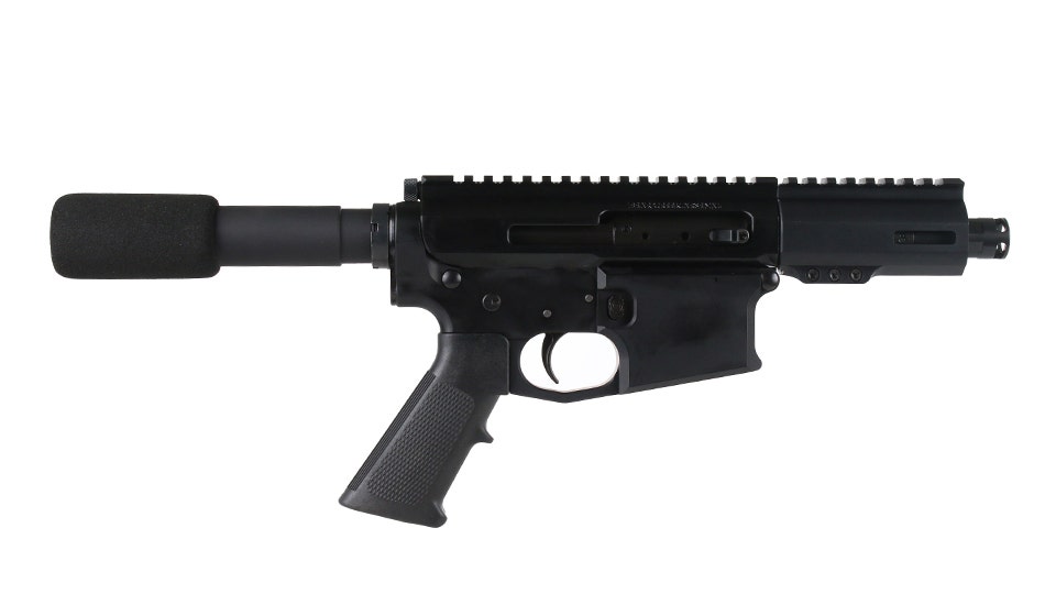 BC-15 | 5.56 NATO Right Side Charging Pistol | 4.5" Parkerized Heavy Barrel  | 1:7 Twist | Forged Lower |MLOK Split Rail - Micro Flash Hider