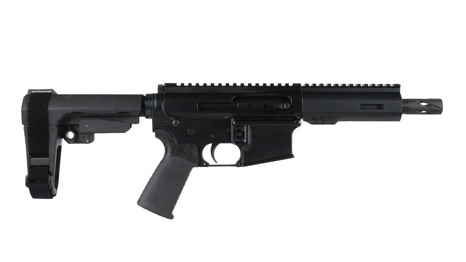 BC-15 | .300 Blackout   Side Charging Pistol | 6" Parkerized Heavy Barrel  - 0.75 | 1:8 Twist | Forging Lower | 4150  Pistol Length Gas System | MLOK Split Rail - Brace
