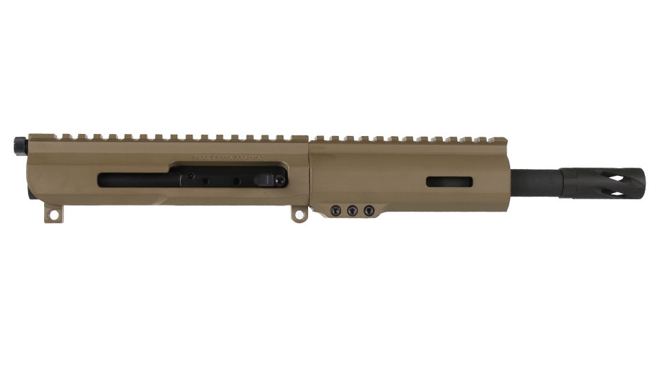 BC-15 | 5.56 NATO Flat Dark Earth Cerakote Side Charging Upper Assembly | 7.5" Parkerized Contour | 1:7 Twist | Pistol Length Gas System | MLOK Split Rail