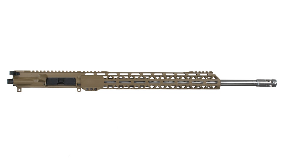 BC-15 | .22 ARC Flat Dark Earth Cerakote Upper Assembly | 20" Stainless Heavy Barrel | 1:7 Twist | Stainless 416R  Rifle Length Gas System | MLOK Split Rail