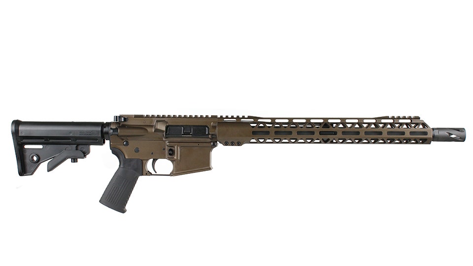 BC-15 | 5.56 NATO Midnight Bronze Cerakote Rifle | 16" Parkerized M4 Barrel | 1:7 Twist | Mid-Length Gas System | Talon 15” MLOK Split Rail | No Magazine