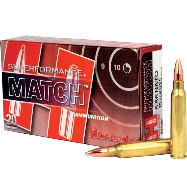Bear Creek Arsenal Hornady Superformance Match 5.56 NATO Ammunition 20 Rounds BTHP 75 Grain