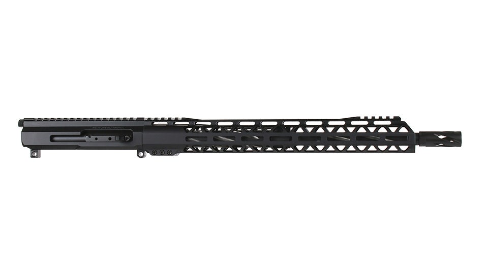 BC-15 | .300 Blackout Side Charging Complete Upper Assembly | 16" Black Nitride Stainless Heavy Barrel  - 0.750 | 1:8 Twist | Bear Claw Flutes | Stainless 416R  Carbine Length Gas System | MLOK | Split Rail