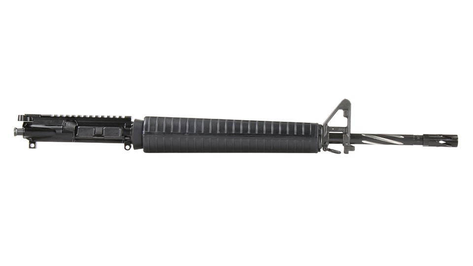 BC-15 | 5.56 NATO Upper | 20" 416R SS Black Nitride Bear Claw Fluted Heavy Barrel | 1:8 Twist | Rifle Length Gas System | Rifle Handguard | A2 Front Sight | with BCG & Charging Handle