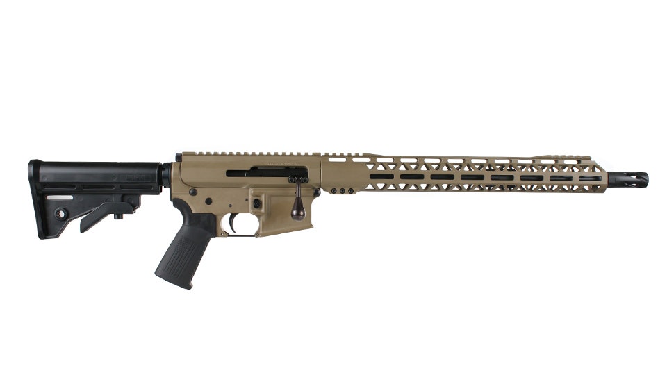 BC-15 | .300 Blackout Flat Dark Earth Cerakote Bolt Action Style Rifle | 16" Parkerized Heavy Barrel - 0.75 | 1:8 Twist | Forged Lower | MLOK Split Rail