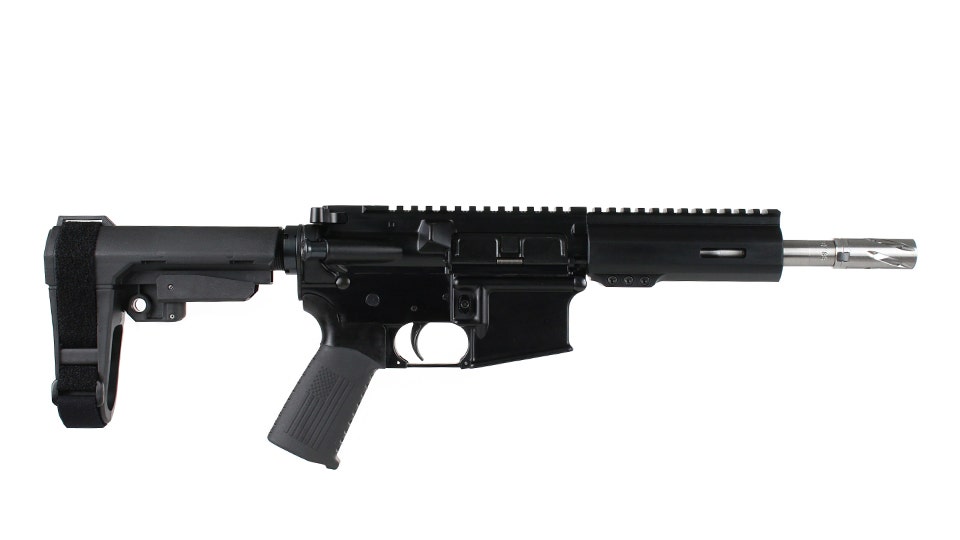 BC-15 | 5.56 NATO   Pistol | 7.5" Stainless Contour  - 0.75 | 1:7 Twist | Forging Lower | Stainless 416R  Pistol Length Gas System | MLOK Split Rail - Brace