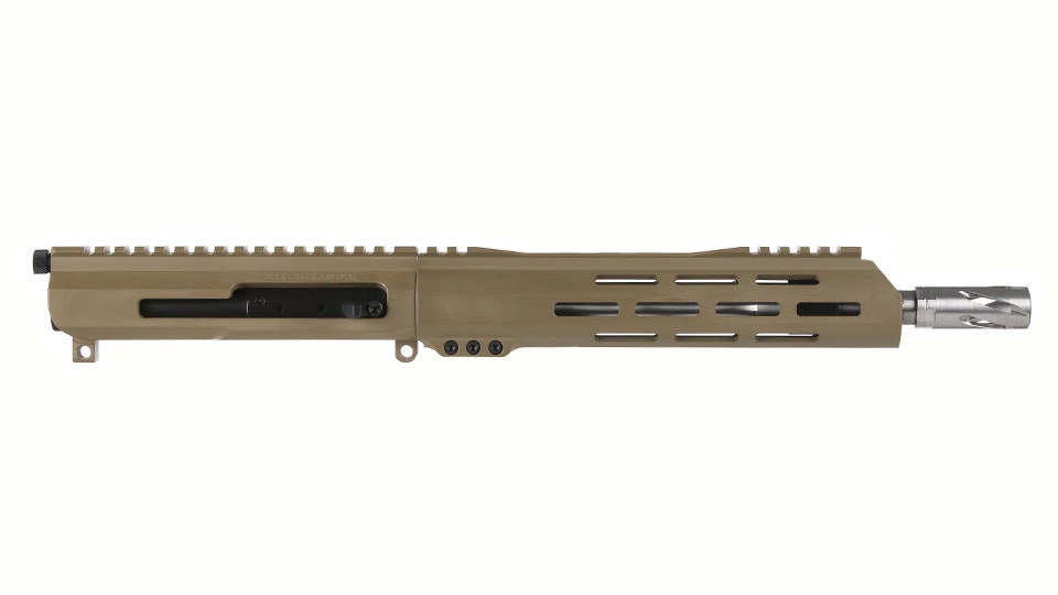 BC-15 | 5.56 NATO Right Side Charging FDE Cerakote Upper | 10.5" 416R SS M4 Barrel | 1:7 Twist | Carbine Length Gas System | Talon 10" MLOK Split Rail | with BCG & Charging Handle