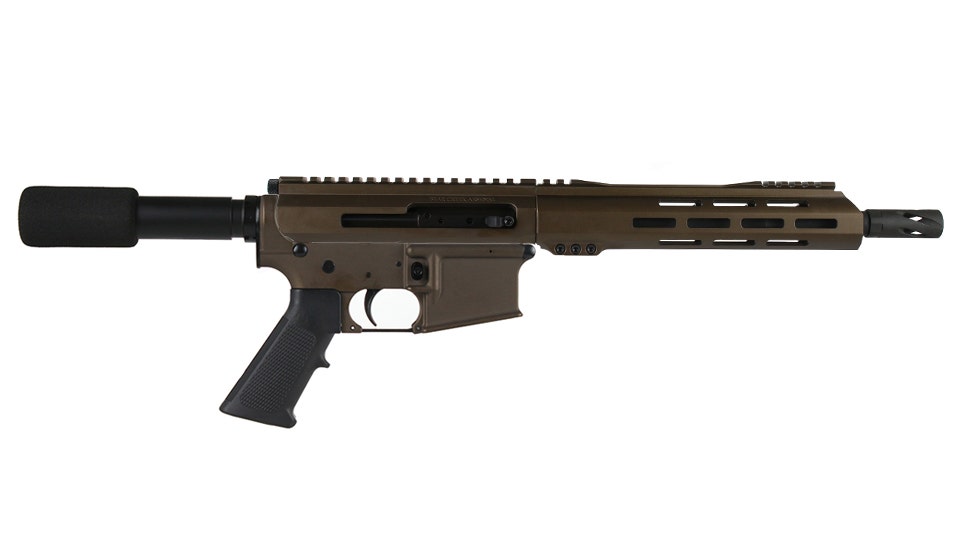 BC-15 | .300 Blackout Midnight Bronze Cerakote Side Charging Pistol | 10.5" Parkerized Heavy Barrel  - 0.75 | 1:8 Twist | Forged Lower | 4150  Pistol Length Gas System | MLOK Split Rail