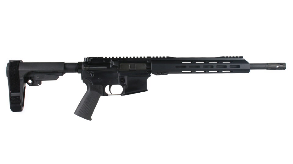 BC-15 | 5.56 NATO   Pistol | 14.5" Parkerized Contour  - 0.75 | 1:7 Twist | Forging Lower | 4150  Carbine Length Gas System | MLOK Split Rail - Brace