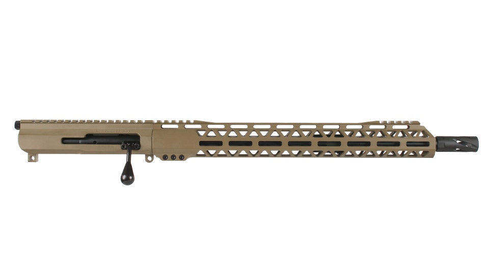 BC-15 | 5.56 NATO Bolt Action Style FDE Cerakote Upper | 16" Black Nitride M4 Barrel | 1:7 Twist | Talon 15” MLOK Split Rail | with BCG & Charging Handle
