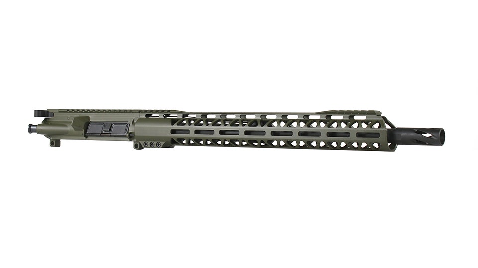 BC-15 | 5.56 NATO ODG Cerakote Upper | 16" Parkerized M4 Barrel | 1:7 Twist | Carbine Length Gas System | Talon 15” MLOK Split Rail | with BCG & Charging Handle
