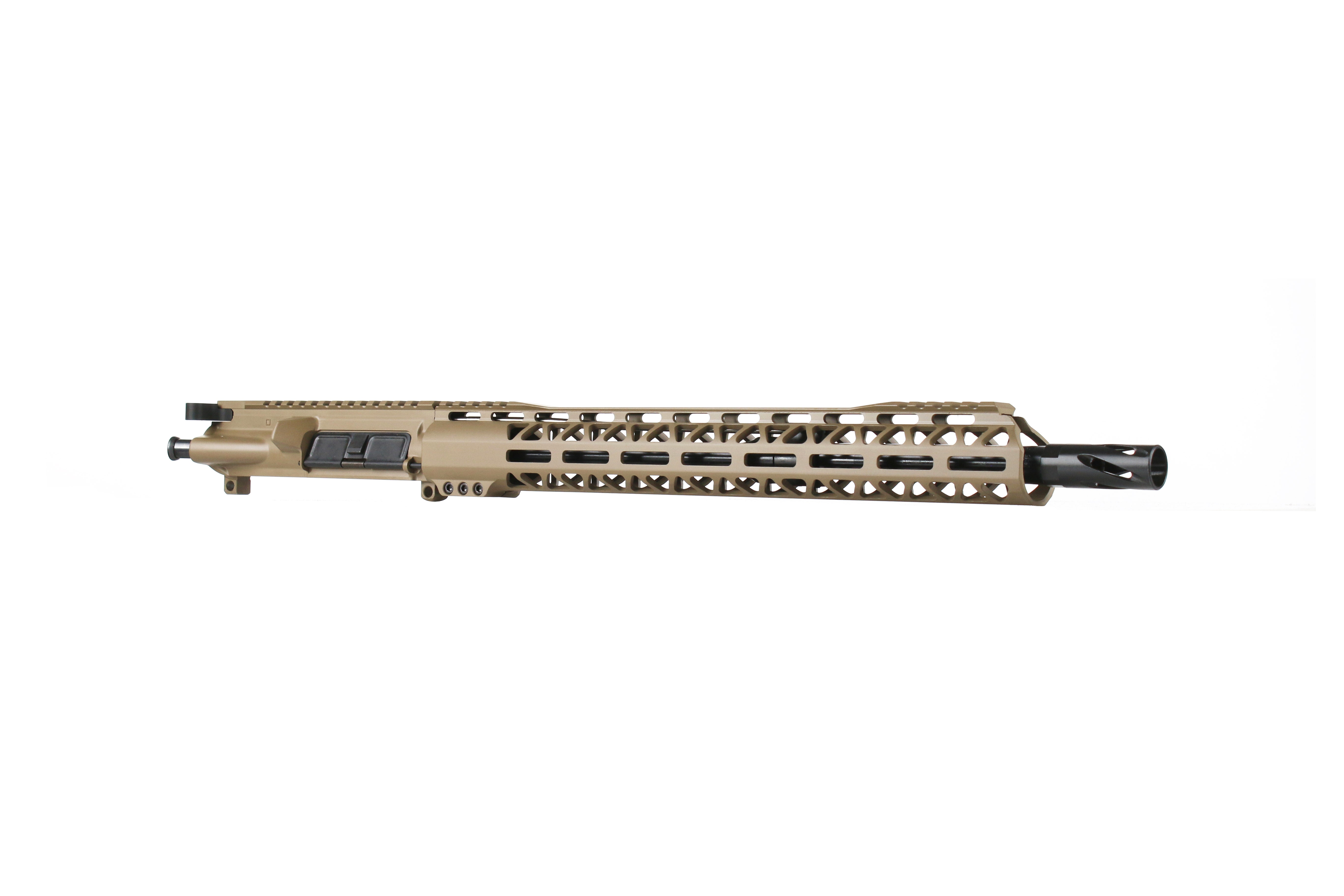 BC-15 | 5.56 NATO FDE Cerakote Upper | 16" Parkerized M4 Barrel | 1:7 Twist | Carbine Length Gas System | Talon 15” MLOK Split Rail | with BCG & Charging Handle