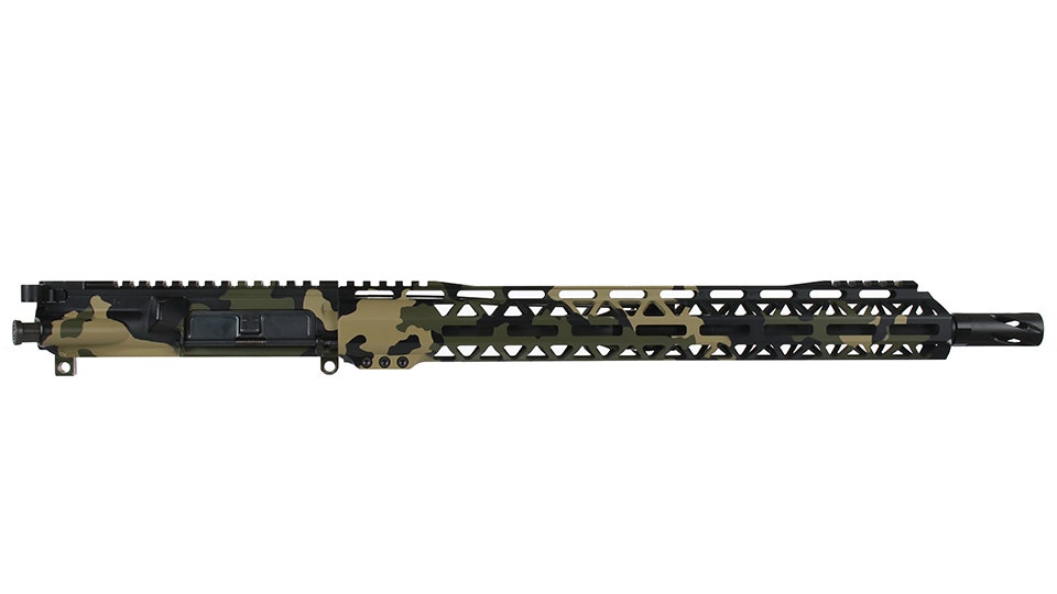 BC-15 | 5.56 NATO Green Mountain Camouflage Cerakote Upper Assembly | 16" Parkerized M4 Barrel | 1:8 Twist | 4150  Carbine Length Gas System | MLOK | Split Rail