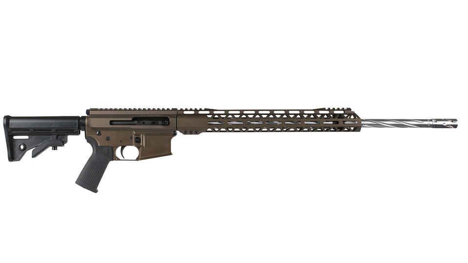 BC-15 | 5.56 NATO Midnight Bronze Cerakote Side Charging Rifle | 22" 416R SS Spiral Fluted Heavy Barrel | 1:8 Twist | Forged Lower | Rifle Length Gas System | MLOK Split Rail