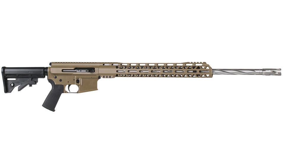 BC-15 | 5.56 NATO  Flat Dark Earth Cerakote Side Charging Rifle | 22" Stainless Heavy Barrel | 1:8 Twist | Forged Lower | Spiral Flutes | Stainless 416R  Rifle Length Gas System | MLOK Split Rail