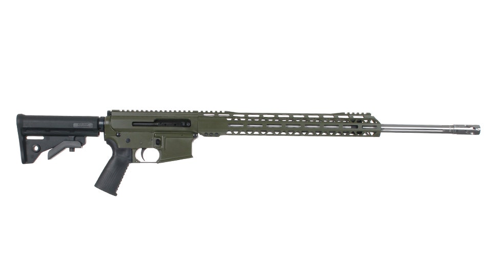 BC-15 | 5.56 NATO Olive Drab Green Cerakote Right Side Charging Rifle | 22" Stainless Heavy Barrel | 1:8 Twist | Forged Lower | Spiral Flutes | Rifle Length Gas System | MLOK Split Rail