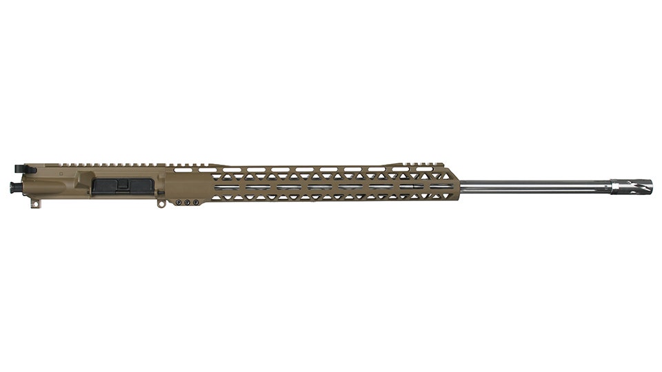 BC-15 5.56 NATO Flat Dark Earth Cerakote Forged Complete Upper Assembly, 24" Stainless Heavy Barrel, 1:8 Twist, Rifle Length Gas System, 15" M-LOK Rail