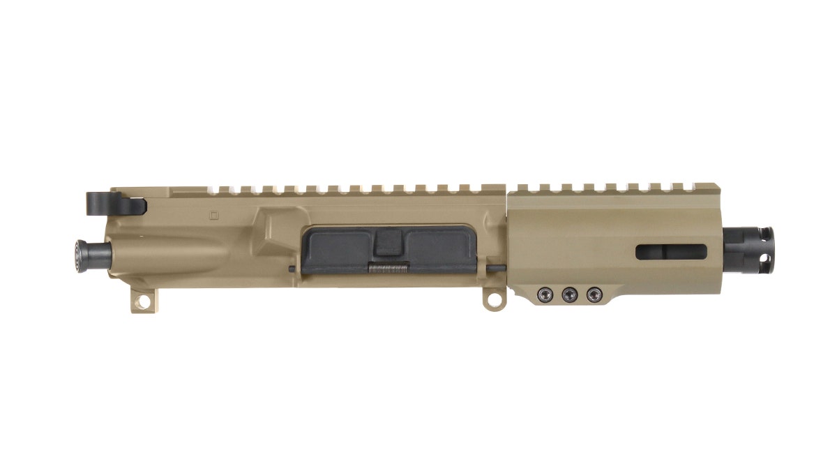 Bear Creek Arsenal BC-15 | .300 Blackout Flat Dark Earth Cerakote Complete Upper Assembly | 4.5" Parkerized Heavy Barrel | 1:8 Twist | Micropistol Length Gas System | MLOK Split Rail | Micro Flash Hider