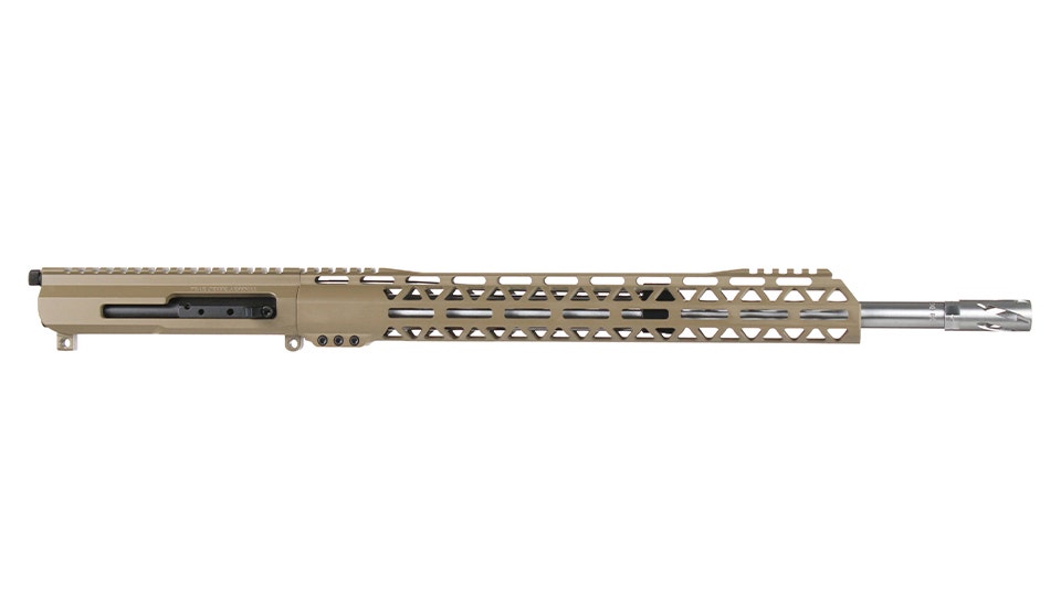 BC-15 | 6.5 Grendel Right Side Charging FDE Upper | 18" 416R SS Heavy Barrel | 1:8 Twist | Mid-Length Gas System| Talon 15” MLOK Split  Rail | with BCG & Charging Handle
