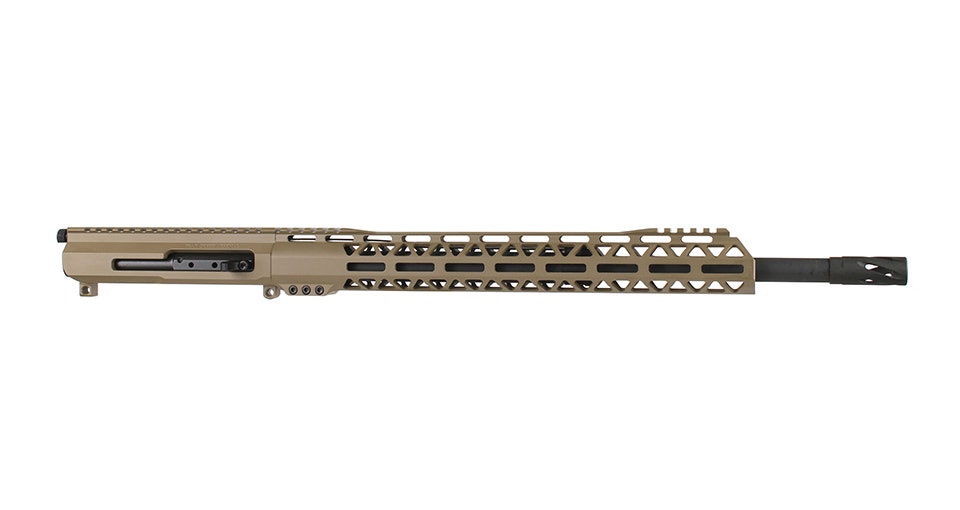 BC-15 | .350 Legend Flat Dark Earth Cerakote Right Side Charging Complete Upper Assembly | 18" Parkerized Heavy Barrel | 1:16 Twist | Carbine Length Gas System | MLOK Split Rail