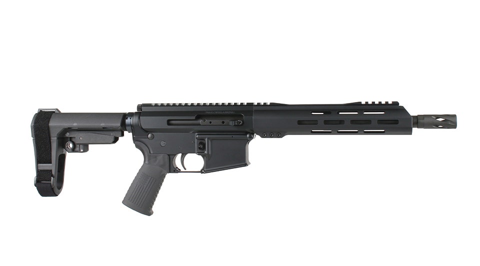BC-15 | 12.7X42 Right Side Charging Pistol | 10.5" Parkerized Heavy Barrel | 1:20 Twist | Forged Lower | Pistol Length Gas System | MLOK Split Rail - Brace