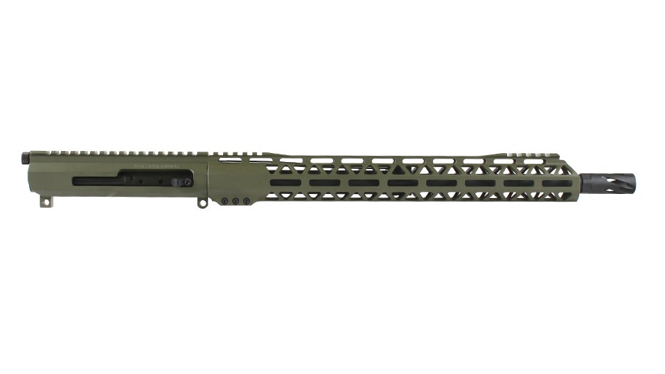 BC-15 | .458 SOCOM Olive Drab Green Cerakote Side Charging Upper Assembly | 16" Parkerized Heavy Barrel | 1:14 Twist | 4150  Carbine Length Gas System | MLOK Split Rail