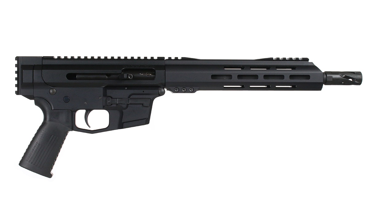 BC-9 | 9MM Billet Right Side Charging Bufferless Pistol | 10.5" Parkerized M4 Barrel | 1:10 Twist | Blow Back Gas System | Talon 10” MLOK Split Rail | No Magazine