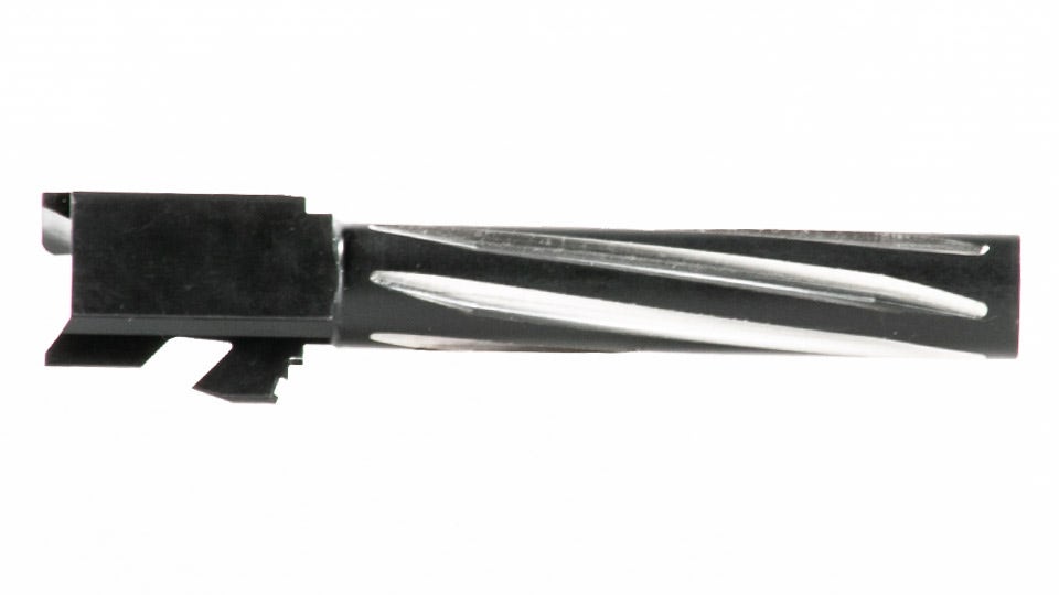 Bear Creek Arsenal Conversion Barrel for Glock 22 | 9mm | 416R SS Black Nitride Bear Claw Fluted | Unthreaded