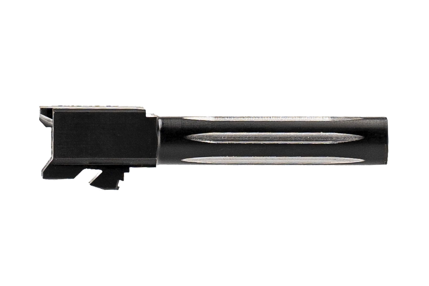 Bear Creek Arsenal Barrel for Grizzly 102 & Glock 19 | 9mm | 416R SS Black Wolf Fluted | Unthreaded