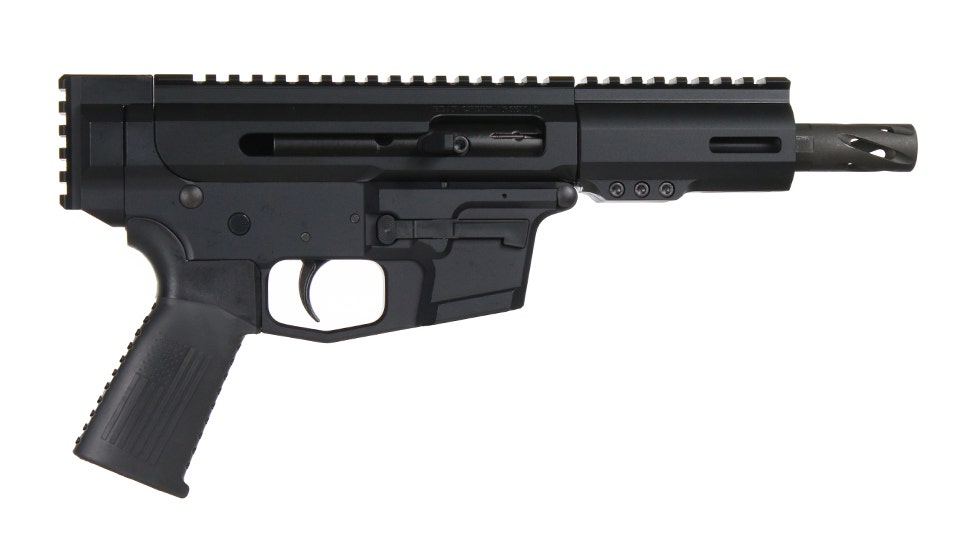 BC-9 | 9MM Billet Right Side Charging Bufferless Pistol | 5" Parkerized M4 Barrel | 1:10 Twist | Blow Back Gas System |Talon 4” MLOK Split Rail | No Magazine