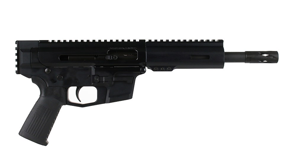 BC-9 | 9mm Right Side Charging Bufferless Pistol | 7.5" Parkerized Heavy Barrel  | 1:10 Twist | Blow Back Gas System | MLOK Split Rail