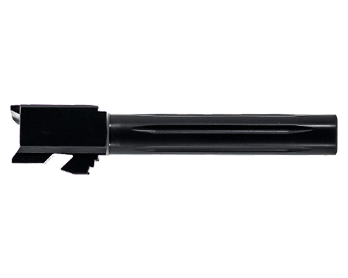 Bear Creek Arsenal Barrel for Grizzly 101 & Glock 17 | 9mm | Black Nitride Straight Fluted | Unthreaded