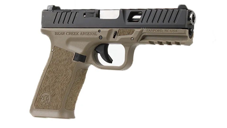BC-101 | BCA Grizzly FDE Frame | Window Cut 9mm Handgun | 9mm 416R SS Barrel | 1:16 Twist | 17+1 Capacity