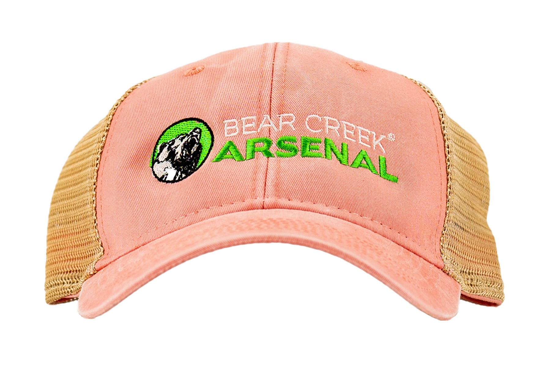 BCA Trucker Hat -Coral/Tea  (Ladies Pony Tail Hat)
