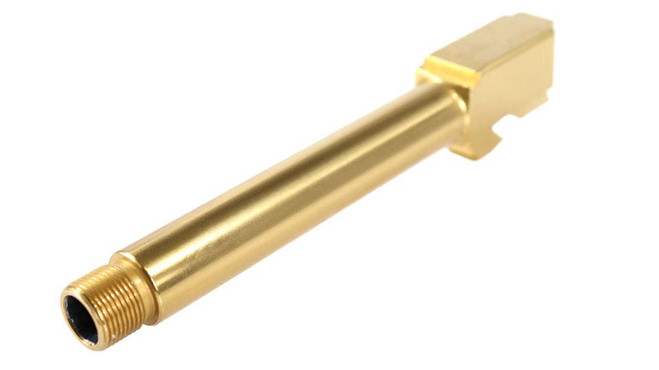 Bear Creek Arsenal Barrel for Grizzly 101 & Glock 17 | 9mm | Gold Titanium Nitride (TiN) | Threaded
