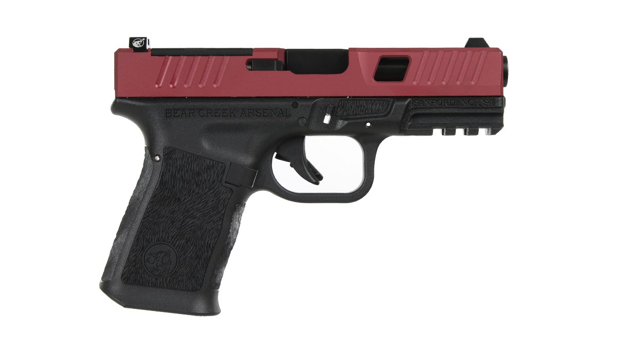 BC-102 | BCA Grizzly Compact | Window Cut 9mm Frosted Cranberry Handgun | 9mm Black Nitride Barrel | 1:16 Twist | 15+1 Capacity