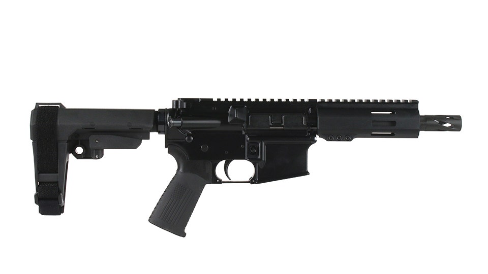 BC-15 | 5.56 NATO Pistol | 6" Parkerized Heavy Barrel | 1:7 Twist | Forged Lower | Pistol Length Gas System | MLOK Split Rail - Brace