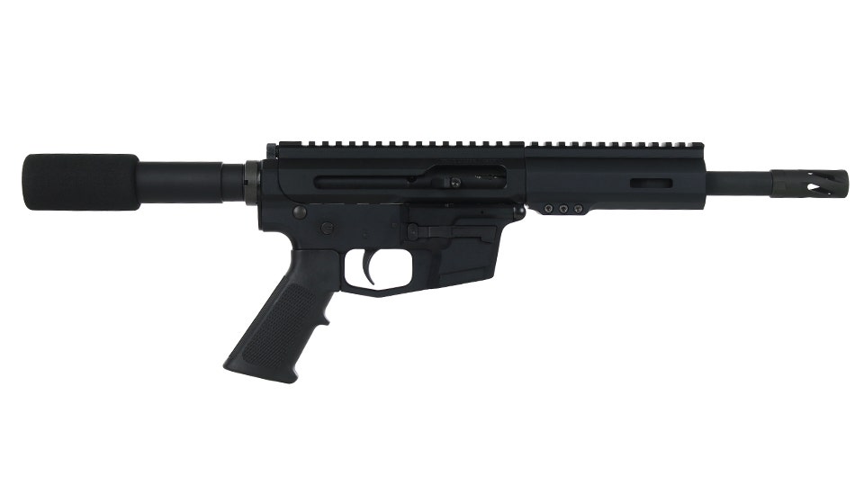 BC-45 | .45 ACP Right Side Charging Pistol | 7.5" Parkerized Barrel| 1:16 Twist | Billet Lower | Blowback Gas System | MLOK Split Rail