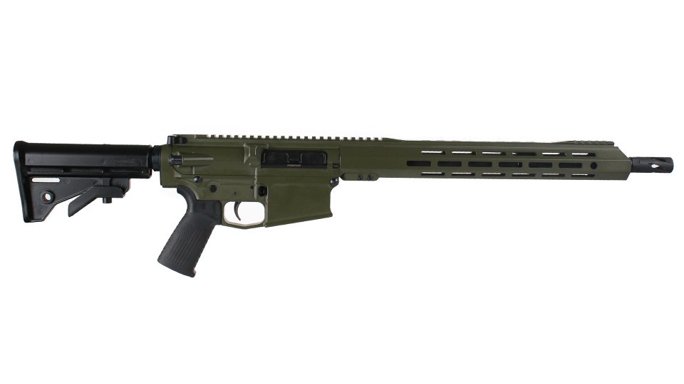 BC-10 | .308 Olive Drab Green Cerakote Rifle | 16" Parkerized Heavy Barrel | 1:10 Twist | Forged Lower | Mid Length Gas System | MLOK Split Rail
