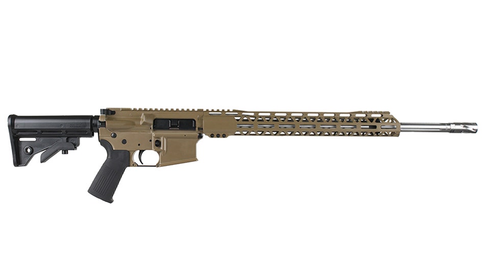 BC-15 | 6mm ARC Flat Dark Earth Cerakote Rifle | 20" Stainless Heavy Barrel  | 1:8 Twist | Forged Lower | Straight Flutes | Stainless 416R Rifle Length Gas System | MLOK Split Rail