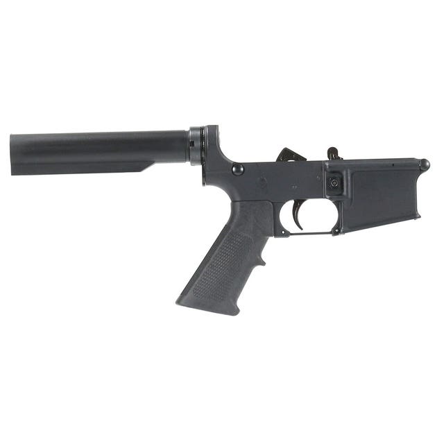 Multi-Caliber | Complete Lower Assembly No Stock | Black Anodized - RIGHT