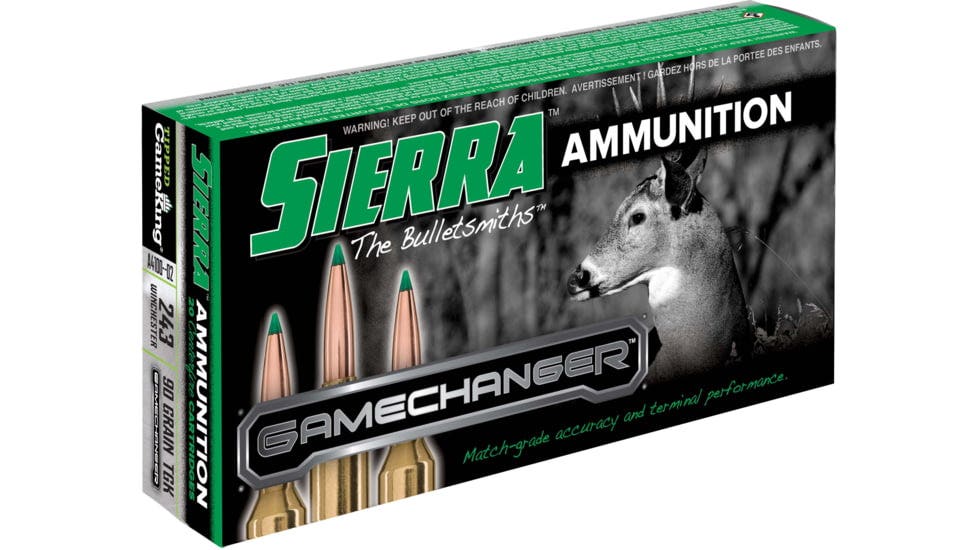 Bear Creek Arsenal Sierra Ammunition | GameChanger .243 Winchester | 90 Grain Sierra Tipped GameKing | 20rd