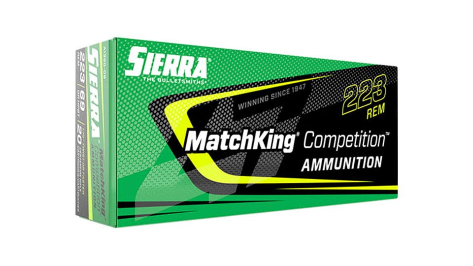 Sierra Ammunition | MatchKing .223 Remington | 69 Grain Hollow Point Boat Tail | 20rd