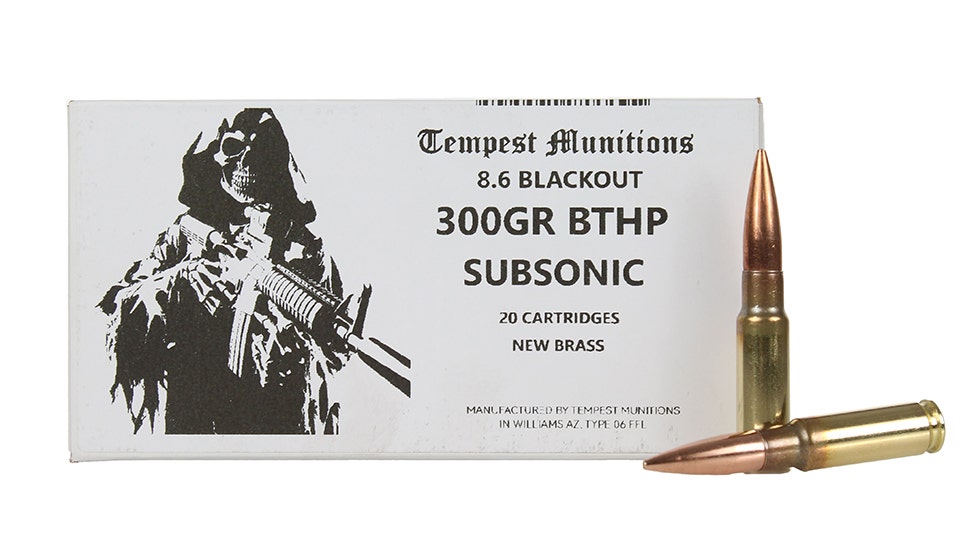 Bear Creek Arsenal Tempest Munitions 8.6 Blackout 300gr HPBT Subsonic Ammo - 20 Rounds
